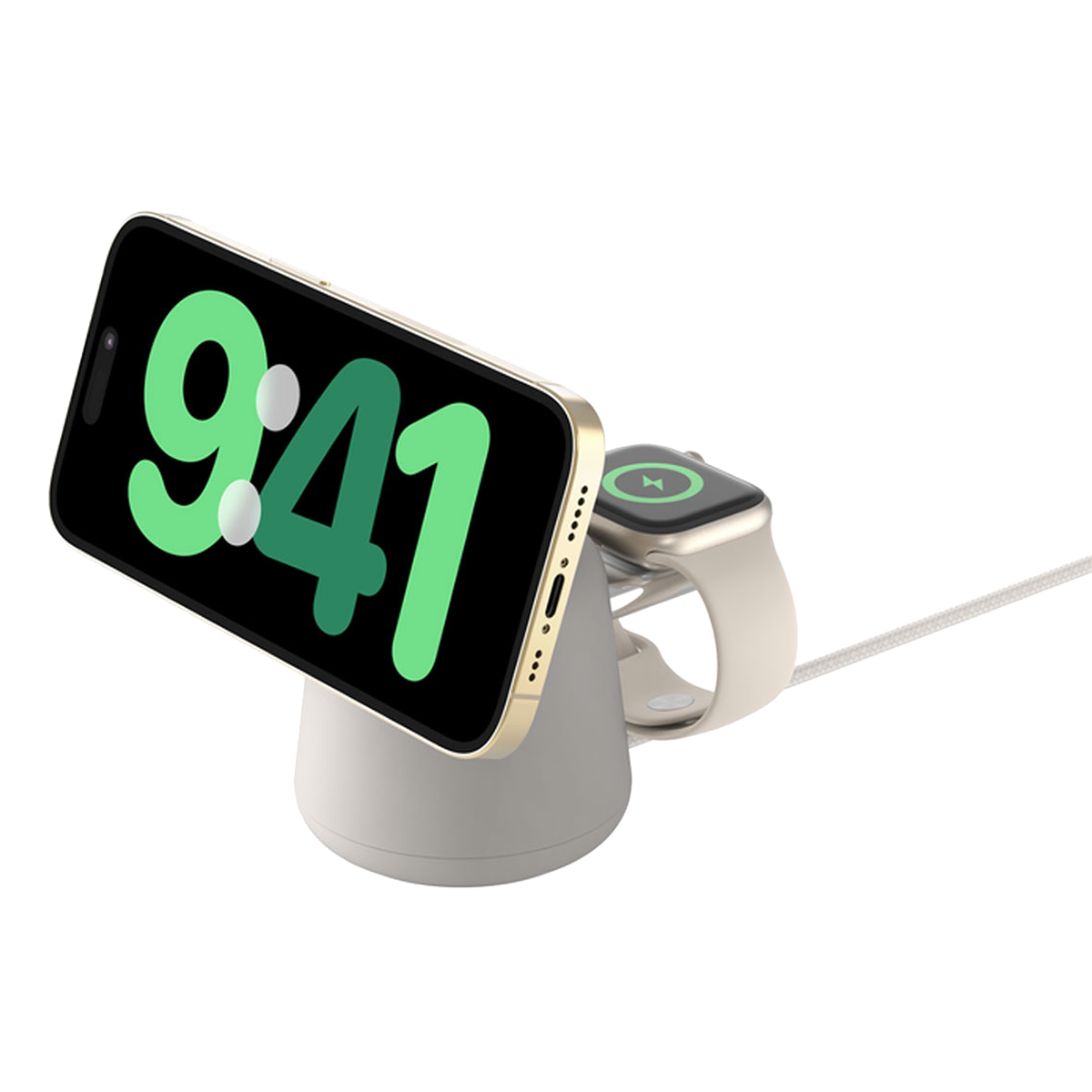 Ασύρματος Φορτιστής BELKIN BoostCharge Pro 2 σε 1 με MagSafe 15W Λευκό