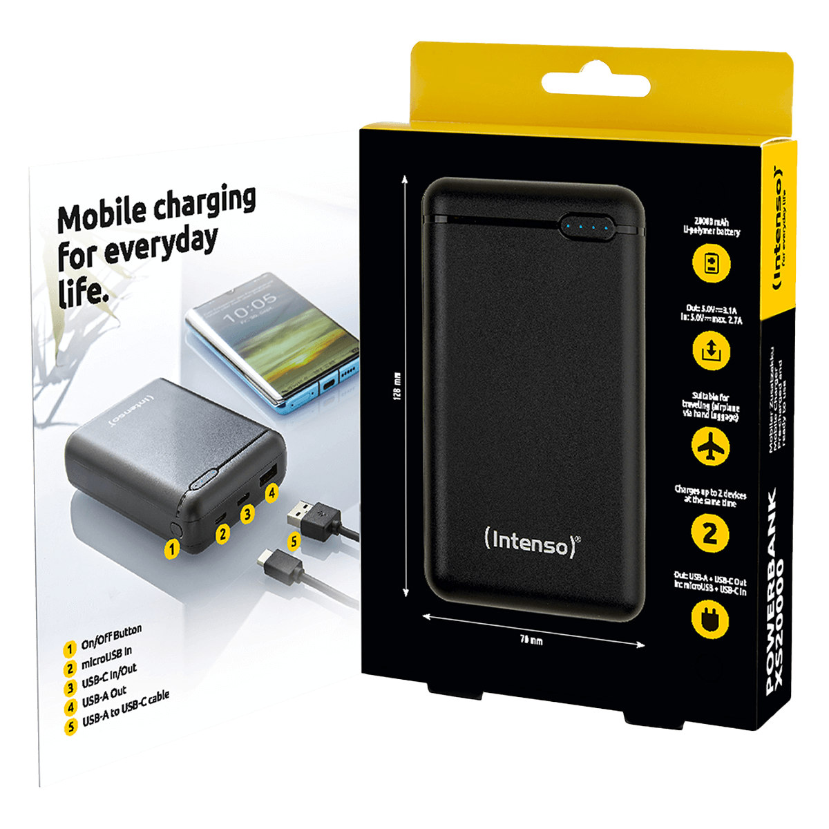 Powerbank INTENSO Slim XS20000 20000mAh Μαύρο - 5