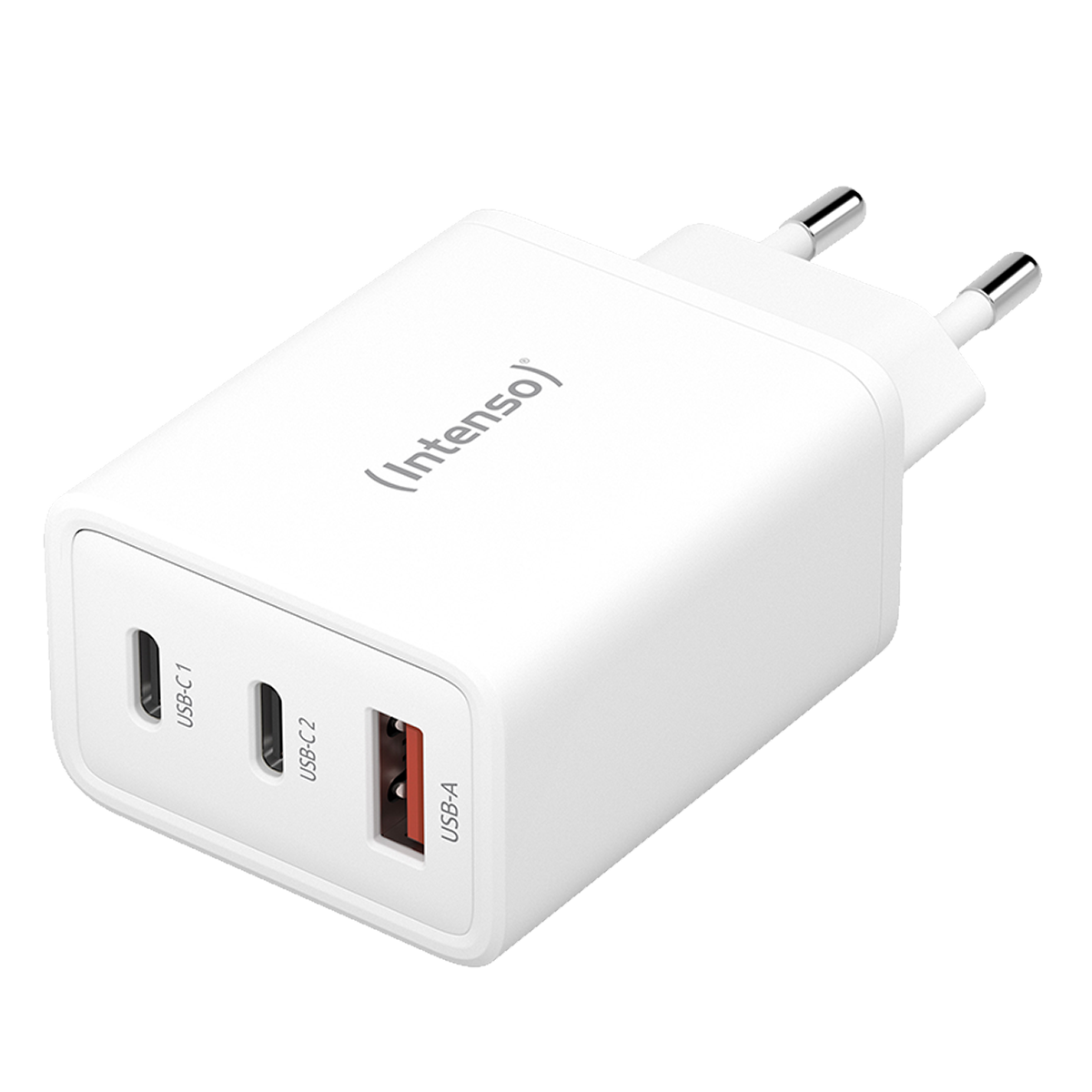 Φορτιστής Ταξιδίου INTENSO GaN 3 Θέσεων (2 USB Type-C + USB Type-A) 65W
