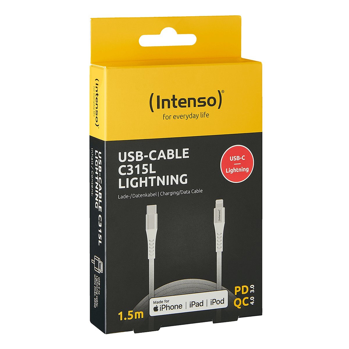 Καλώδιο INTENSO MFI USB Type-C σε Lightning 27W 1.5 Μέτρα Λευκό - 2