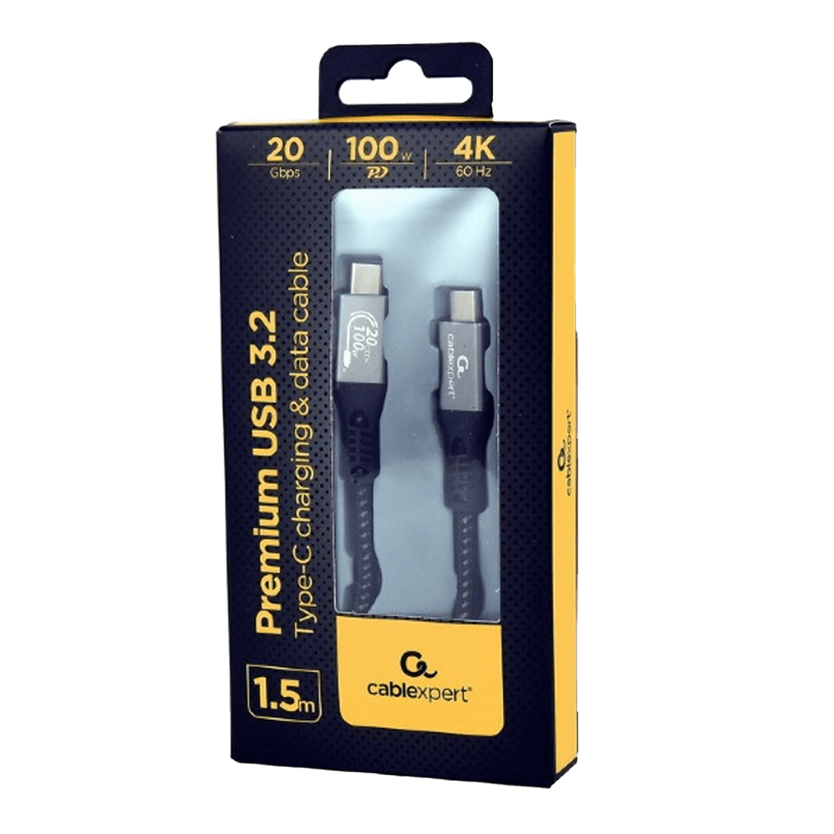 Kαλώδιο CABLEXPERT Premium USB 3.2 USB Type-C σε USB Type-C 100W 1.5 Μέτρο - 2