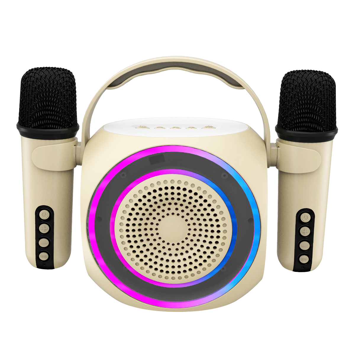 Bluetooth Ηχείο CELLY Μπεζ & 2 Ασύρματα Μικρόφωνα