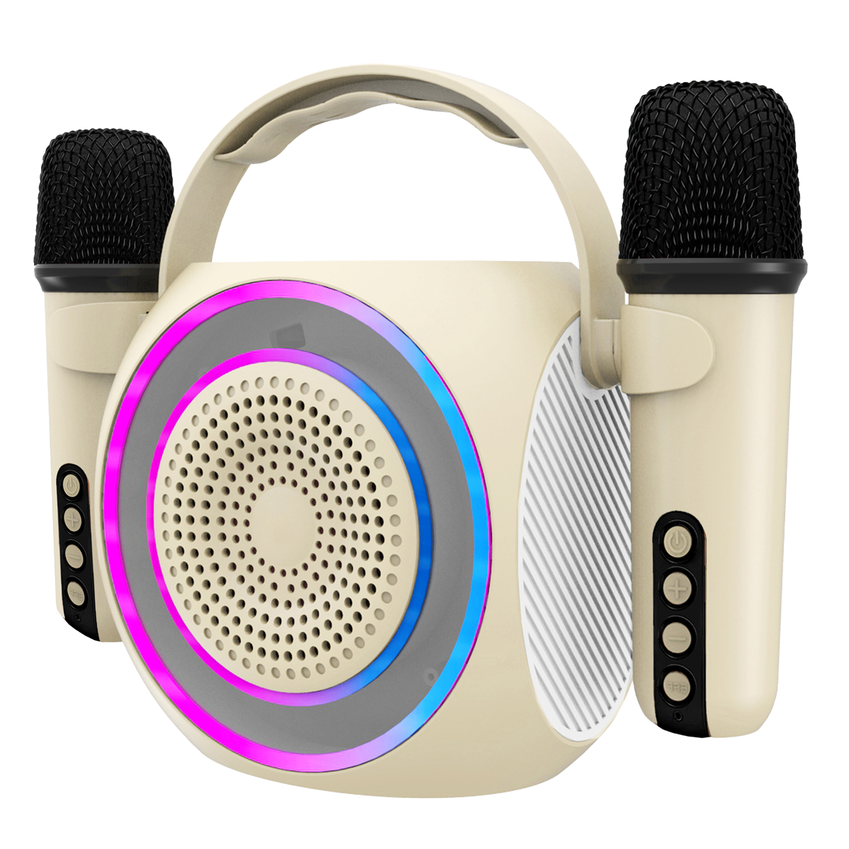 Bluetooth Ηχείο CELLY Μπεζ & 2 Ασύρματα Μικρόφωνα - 2