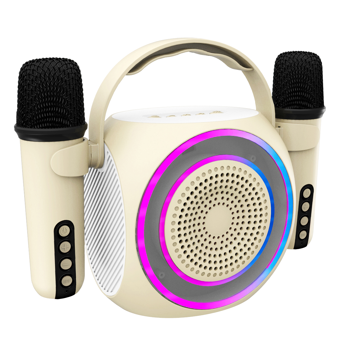 Bluetooth Ηχείο CELLY Μπεζ & 2 Ασύρματα Μικρόφωνα - 3