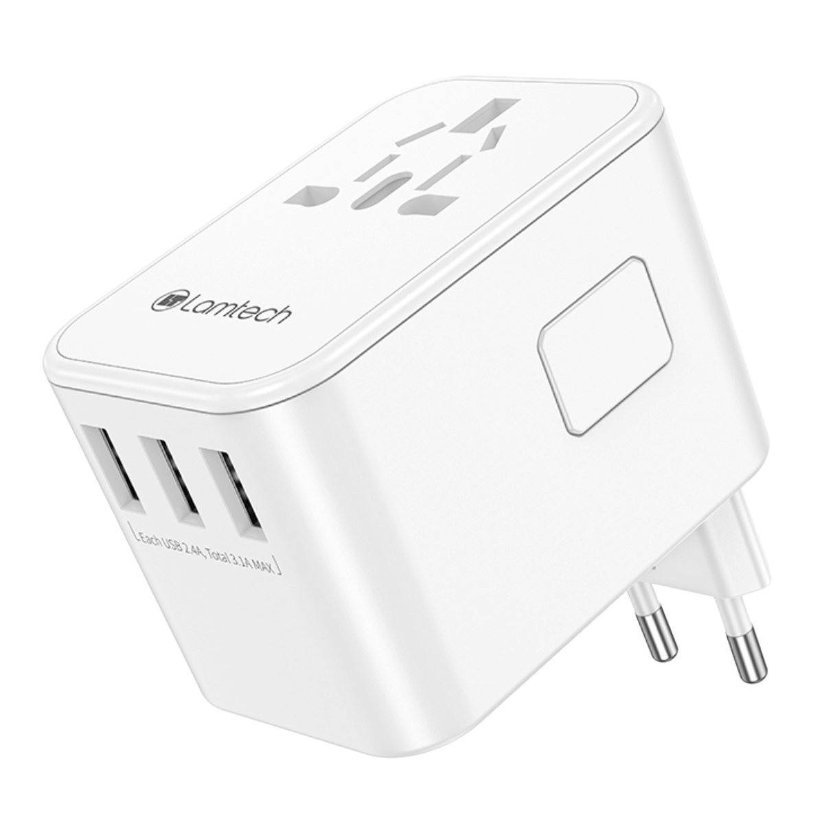 Universal Αντάπτορας Ταξιδίου LAMTECH 35W Λευκό - 2