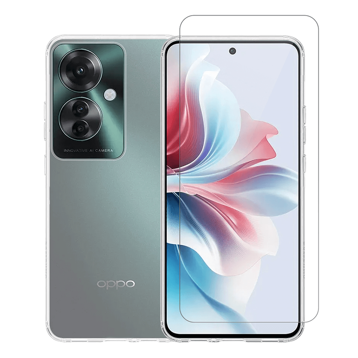Διάφανη Θήκη + Γυαλί Προστασίας Οθόνης COSY για OPPO Reno11 F 5G