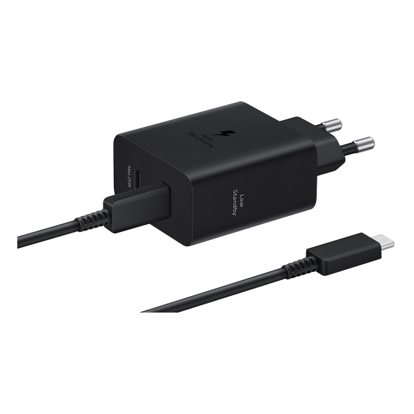 Φορτιστής Ταξιδίου SAMSUNG GaN Smart IC Dual + Καλώδιο USB Type-C σε USB Type-C 50W