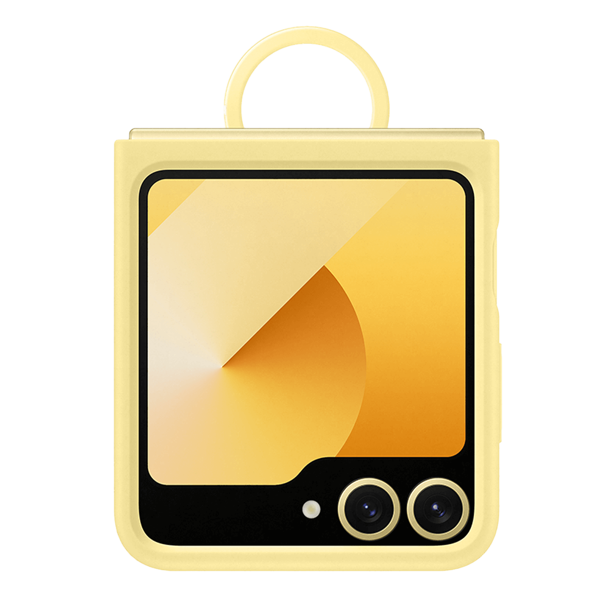 Θήκη Σιλικόνης SAMSUNG Galaxy Z Flip6 με Δαχτυλίδι Λαβής Yellow - 4