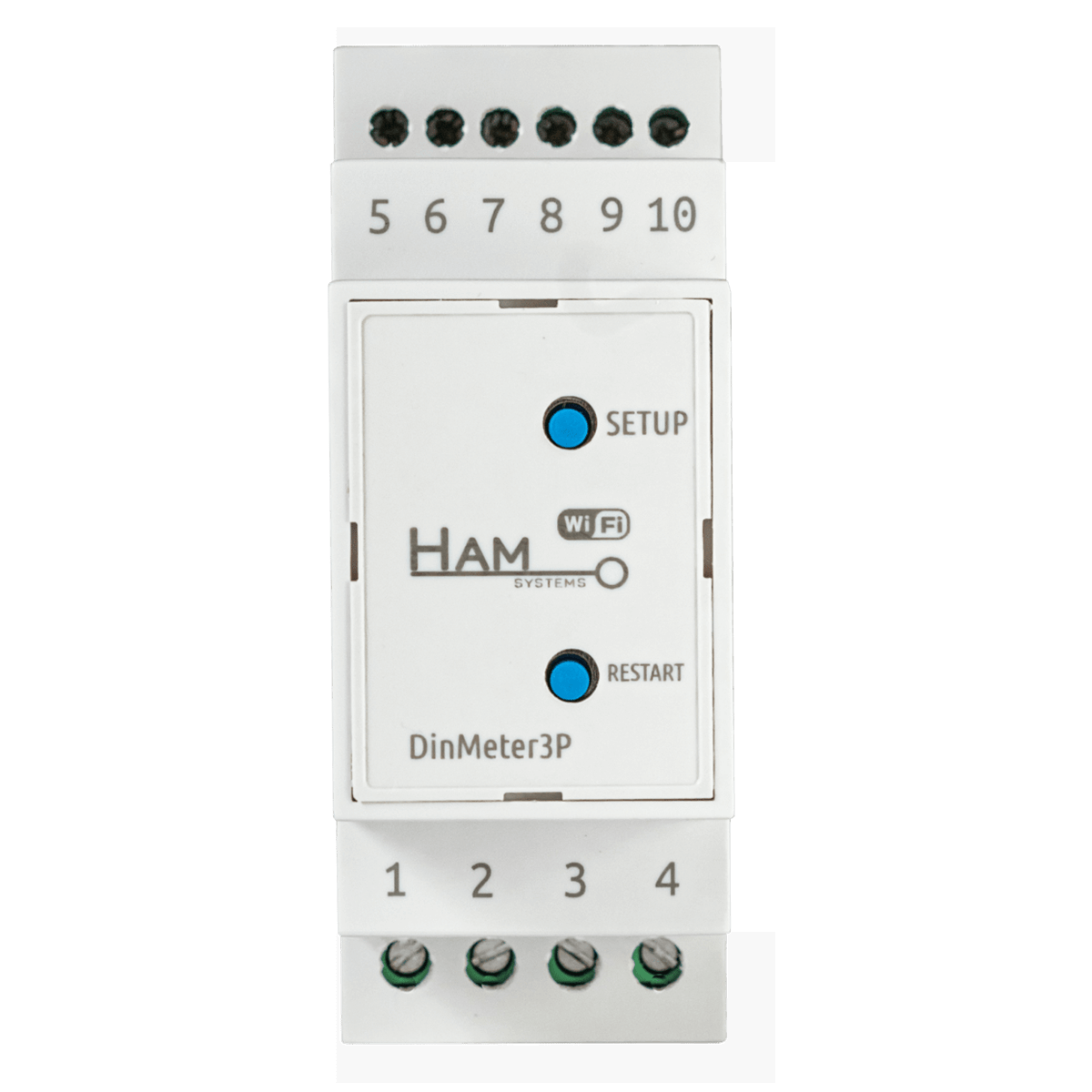 HAM SYSTEMS DinMeter3P Wi-Fi Τριφασικός Μετρητής και Αναλυτής Ρεύματος Ράγας με Μ/Τ 3x80A - 2