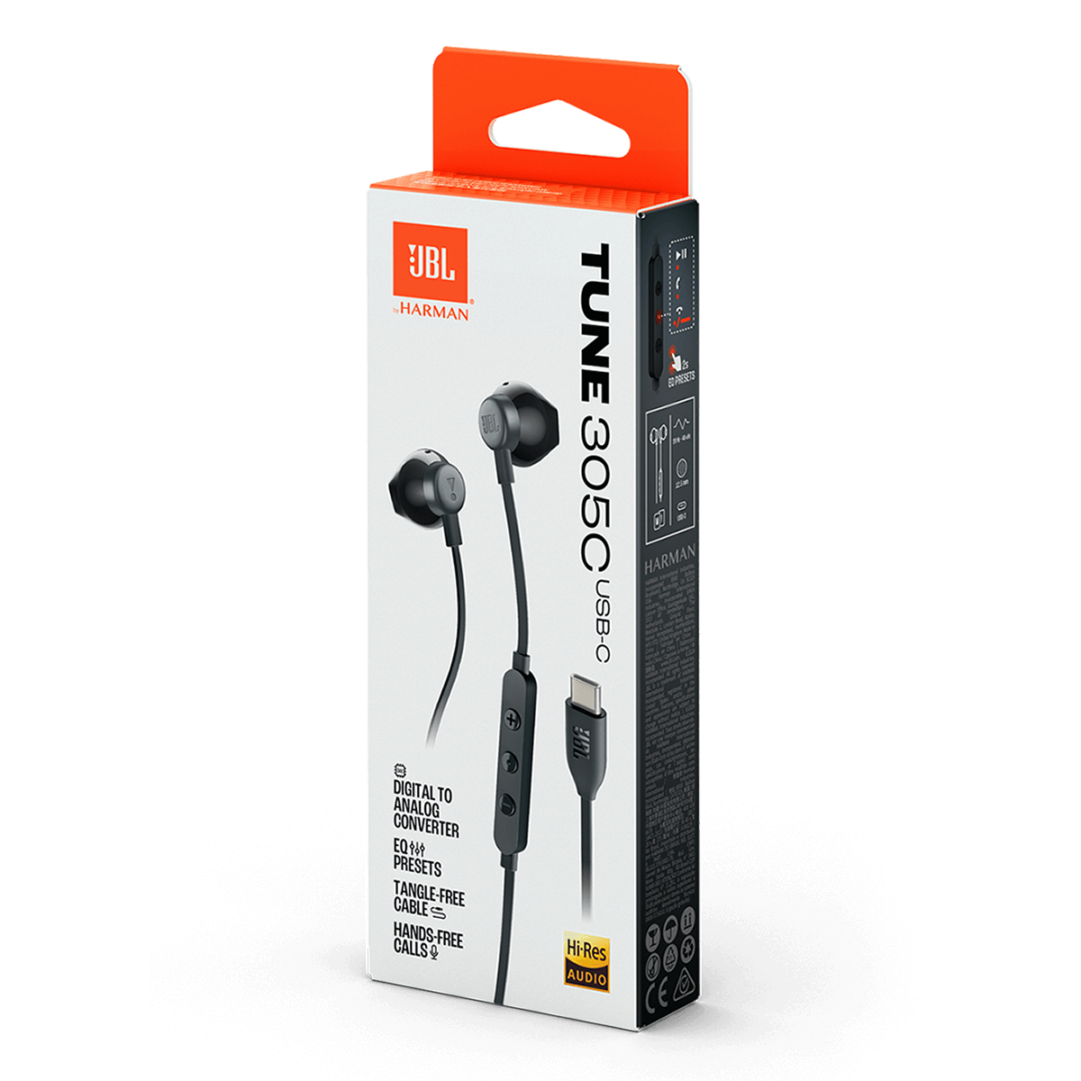 Ενσύρματα Ακουστικά JBL 305C USB Type-C Μαύρα - 5