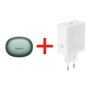 Φορτιστής Ταξιδίου REALME 120W USB Type-Α + Buds Air 6