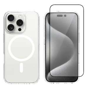 Διάφανη Θήκη COSY Acrylic MagSafe + Γυαλί Προστασίας Οθόνης με Πλαίσιο για iPhone 16 Pro