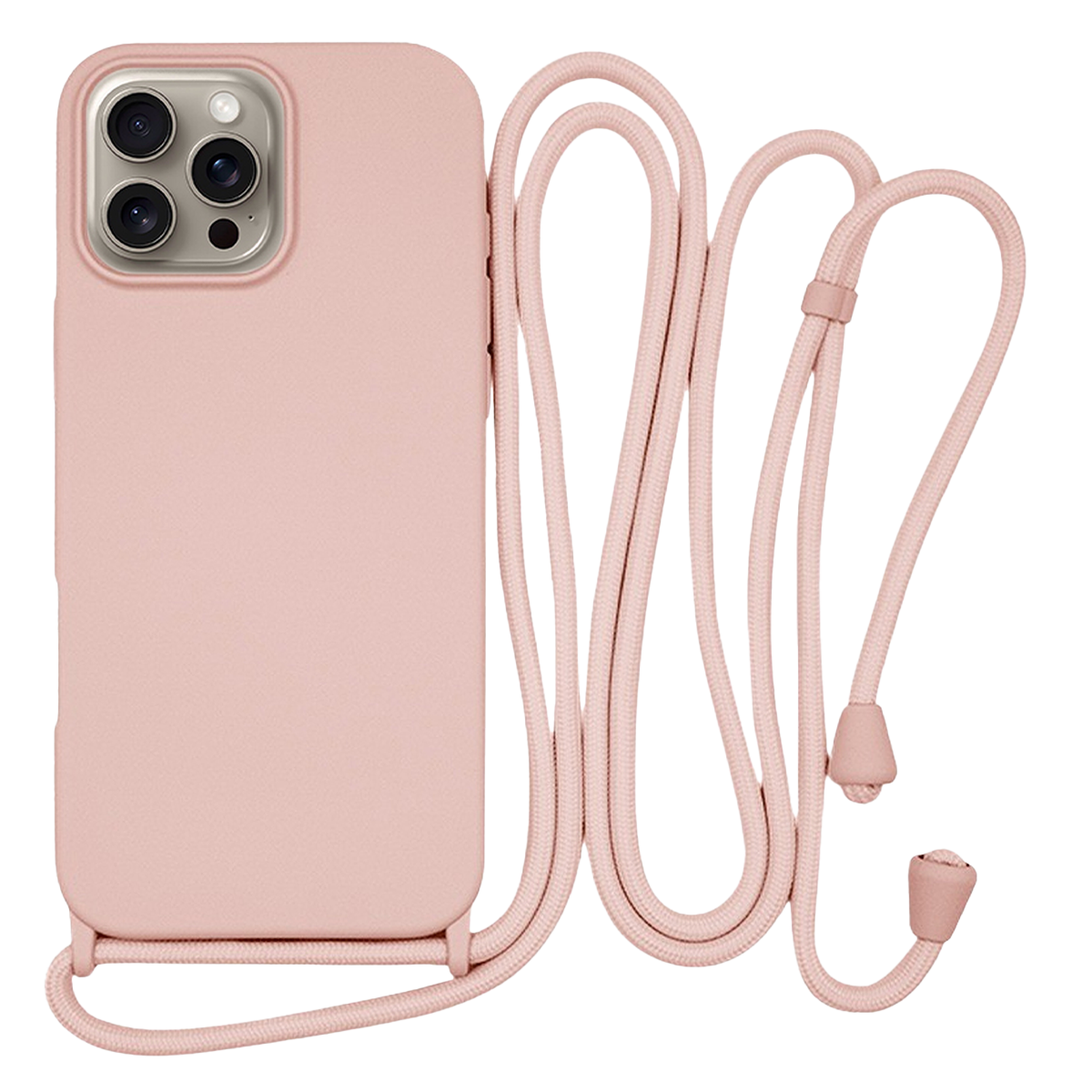 Θήκη Σιλικόνης COSY Crossbody για iPhone 16 Pro Max Pink
