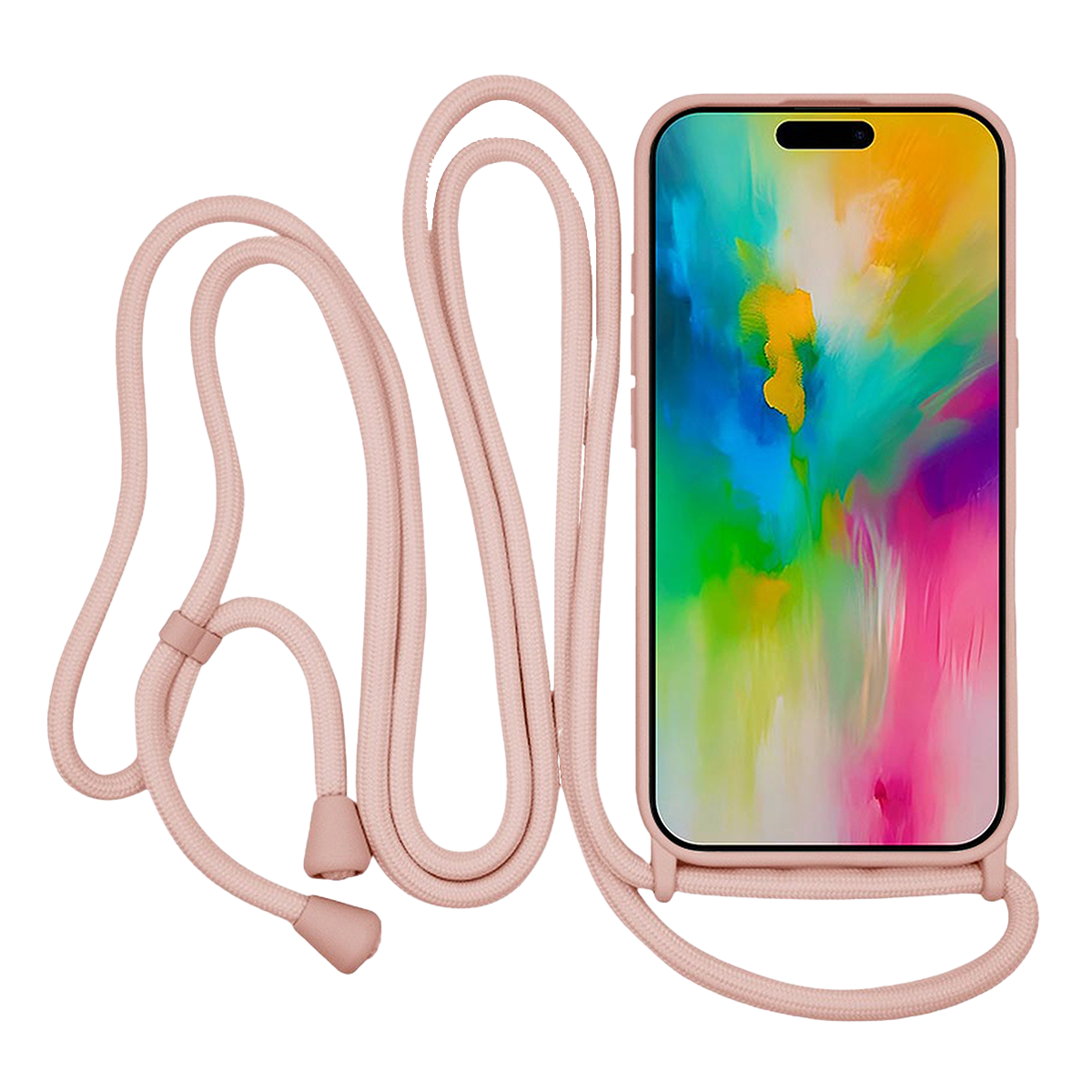 Θήκη Σιλικόνης COSY Crossbody για iPhone 16 Pro Max Pink - 2
