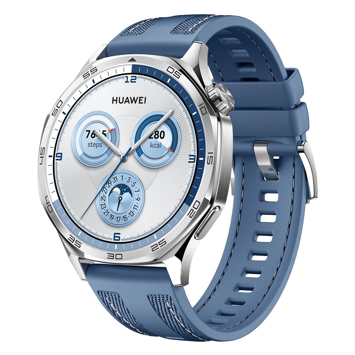 HUAWEI Watch GT 5 46mm Blue Woven Smartwatch - 2