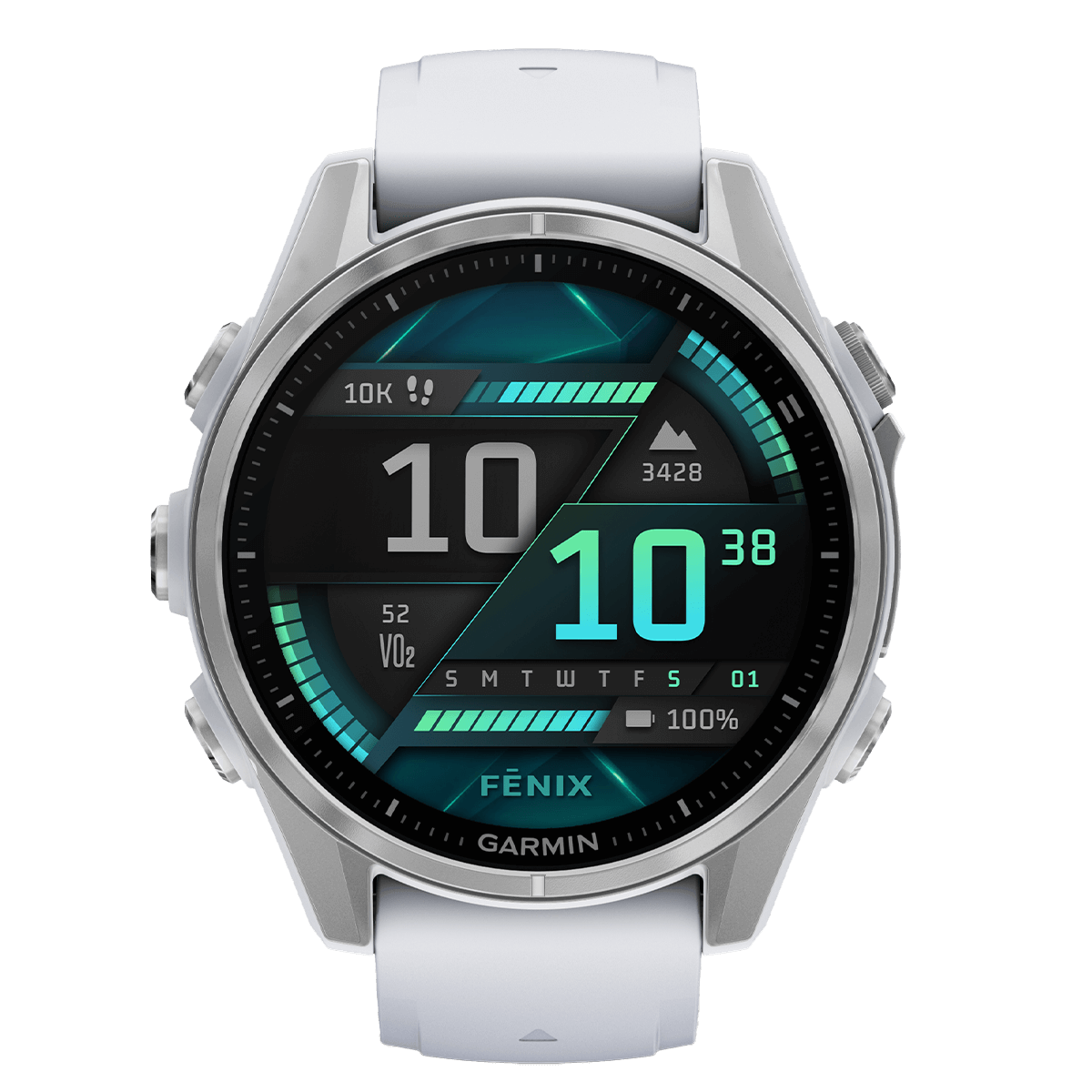GARMIN fenix 8 43mm AMOLED Stainless Whitestone Smartwatch