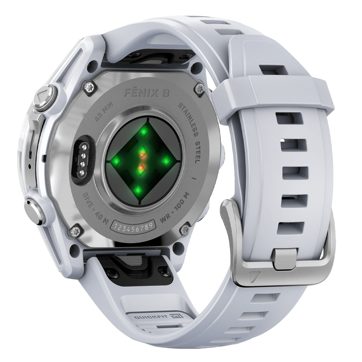 GARMIN fenix 8 43mm AMOLED Stainless Whitestone Smartwatch - 4