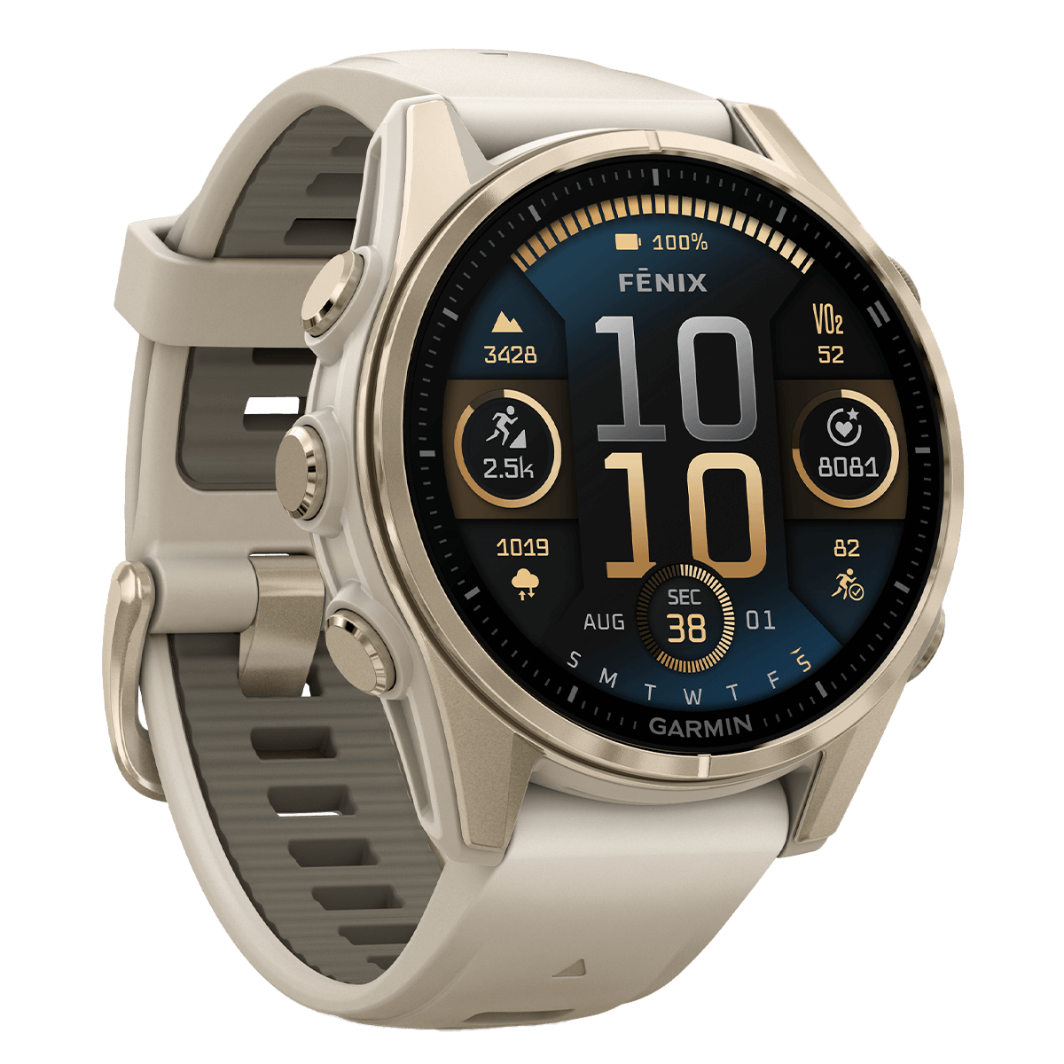 GARMIN fenix 8 43mm AMOLED Sapphire Gold Smartwatch - 2