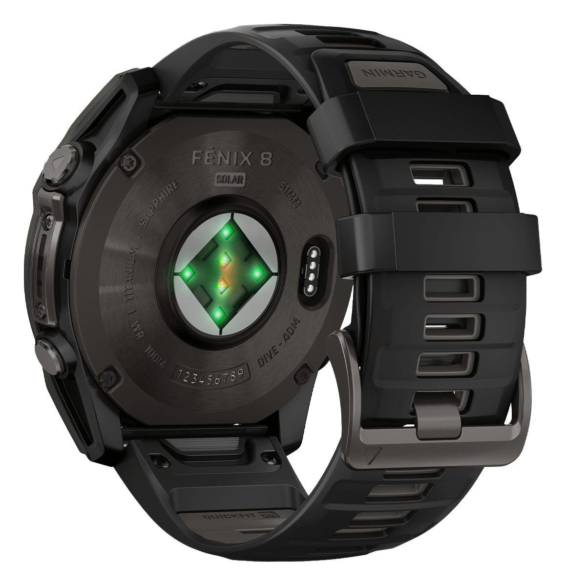 GARMIN fenix 8 51mm Solar Sapphire Titanium Smartwatch - 4