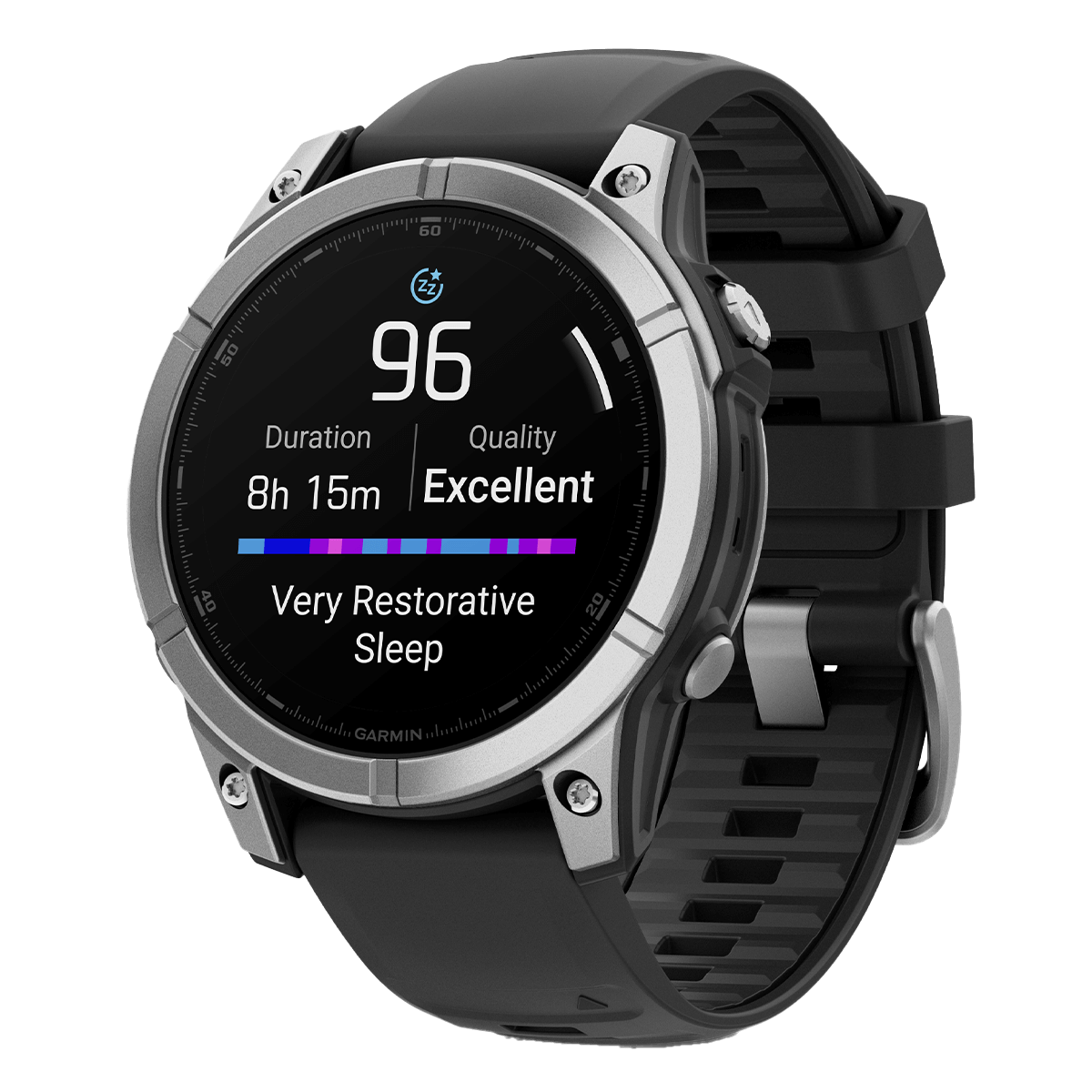 GARMIN fenix E 47mm Stainless Silver Smartwatch - 3