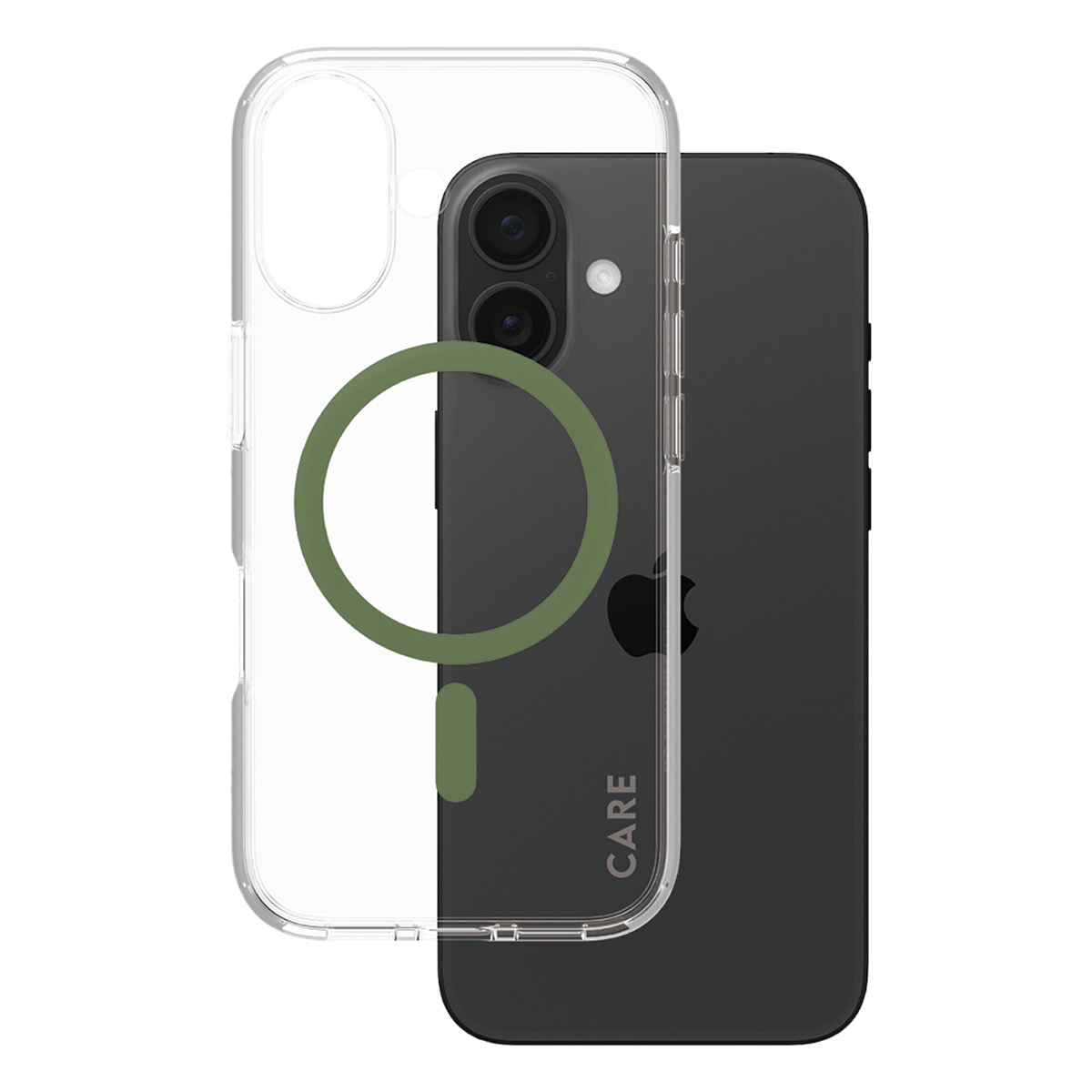 Διάφανη Θήκη Flagship CARE by Panzerglass Urban Combat με Green MagSafe για iPhone 16