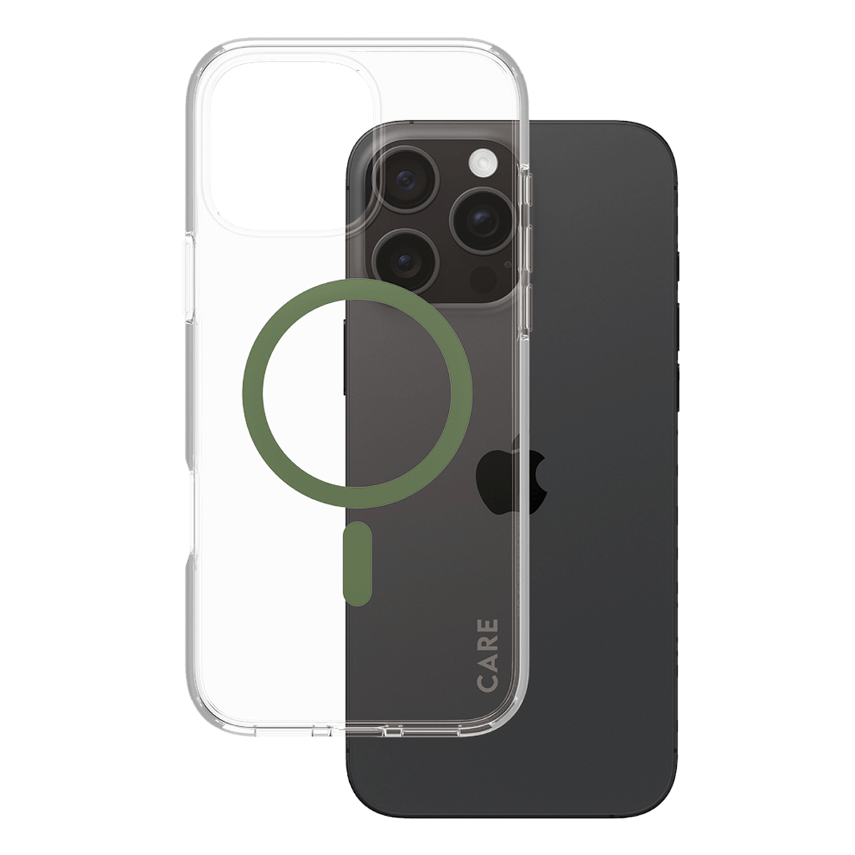 Διάφανη Θήκη Flagship CARE by Panzerglass Urban Combat με Green MagSafe για iPhone 16 Pro Max