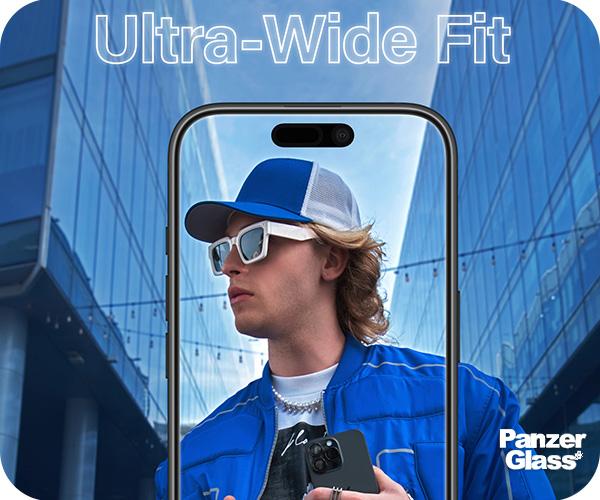 PANZERGLASS Ultra - Wide Fit care