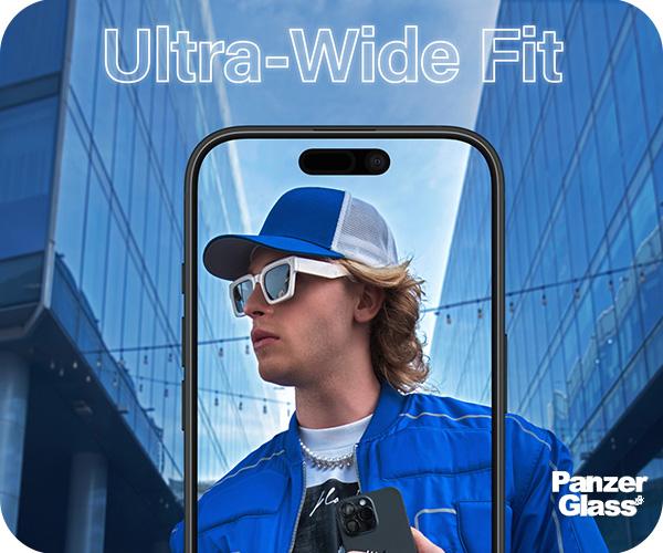 PANZERGLASS Ultra - Wide Fit care