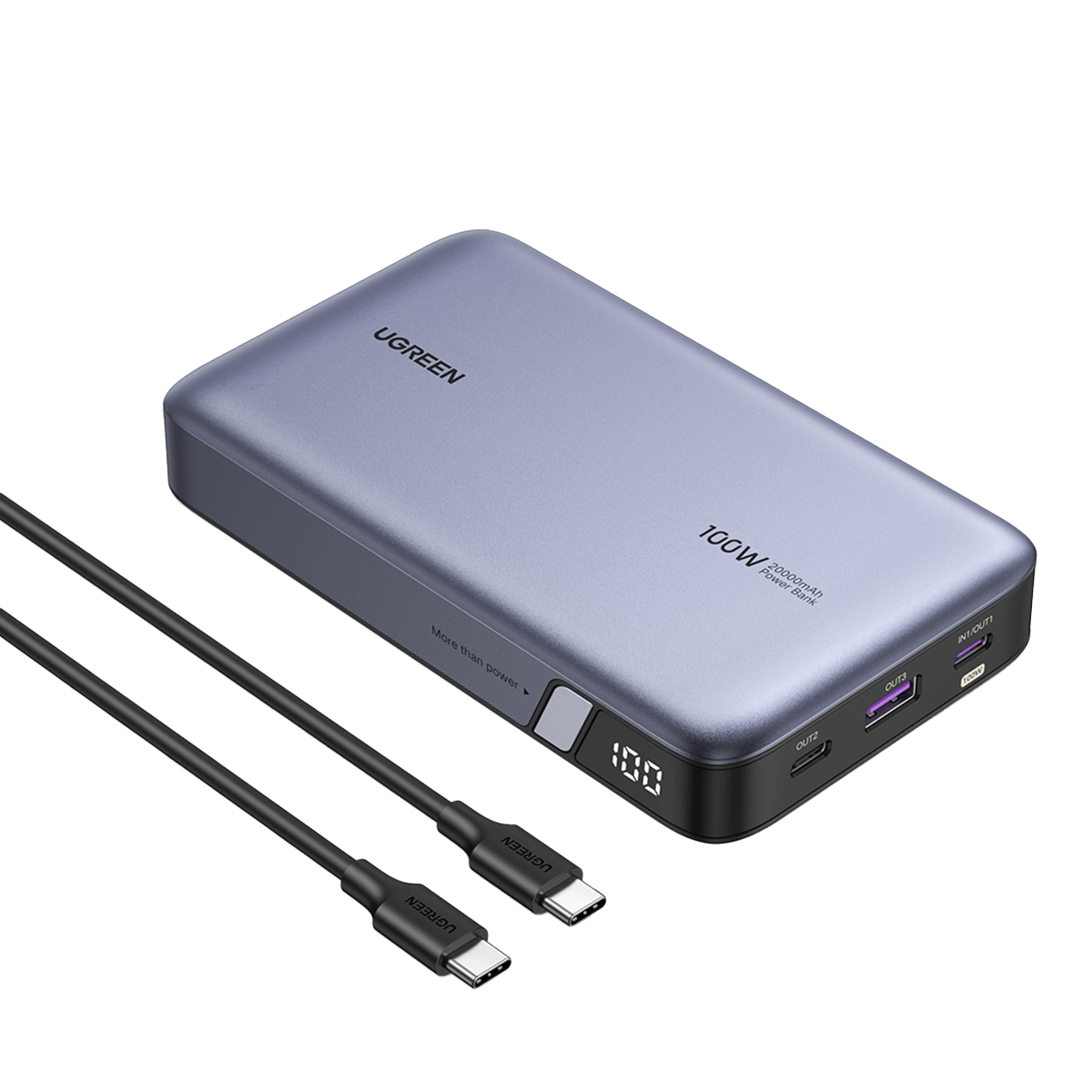 Powerbank UGREEN 100W 20000mAh Γκρι - 2