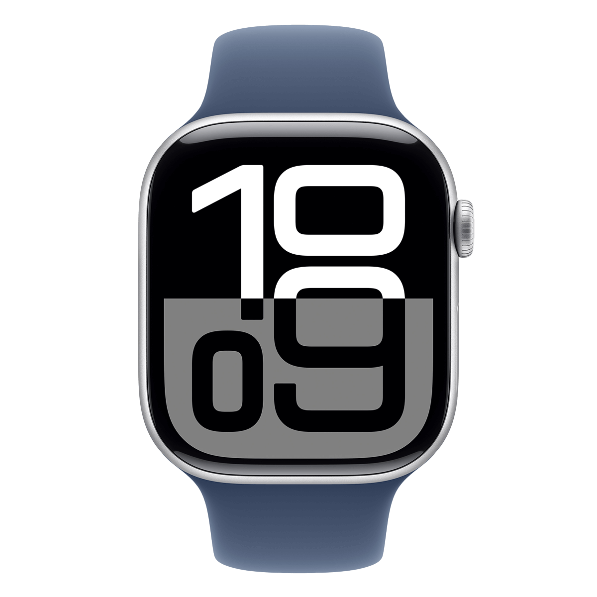 APPLE Watch Series 10 GPS 42mm Silver Aluminum Case με Denim Sport Band Medium/ Large Smartwatch