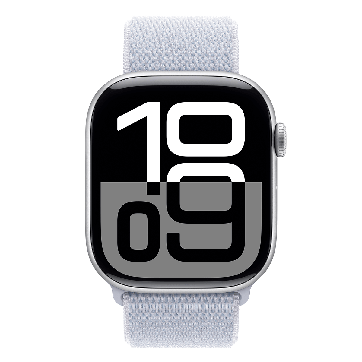 APPLE Watch Series 10 GPS 46mm Silver Aluminum Case με Blue Cloud Sport Loop Smartwatch - 2