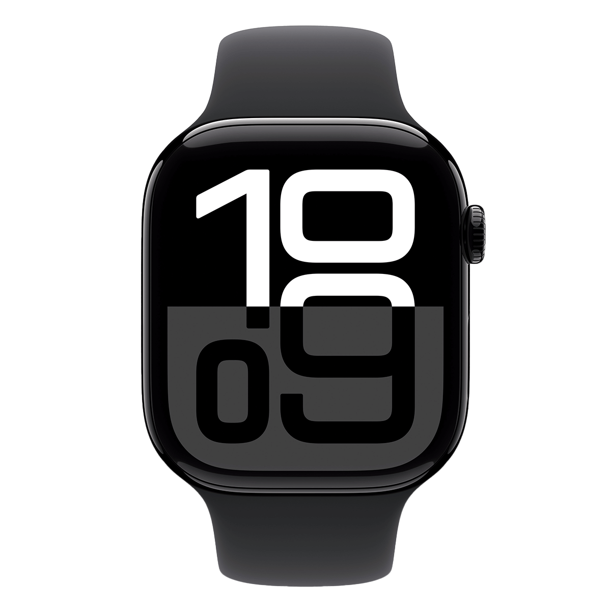 APPLE Watch Series 10 GPS 46mm Jet Black Aluminum Case με Black Sport Band Medium/ Large Smartwatch