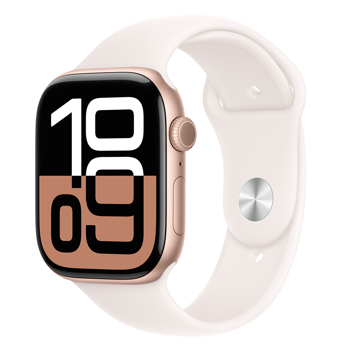 APPLE Watch Series 10 GPS 46mm Rose Gold Aluminum Case with Light Blush Sport Band Medium/ Large Smartwatch