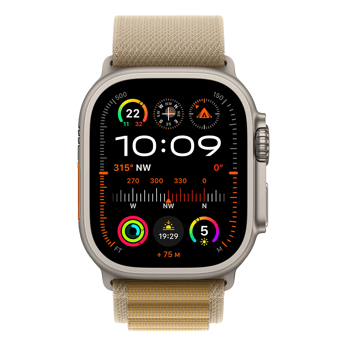 APPLE Watch Ultra 2 49mm Natural Titanium με Alpine Loop Tan Medium Smartwatch - 2