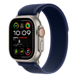 APPLE Watch Ultra 2 49mm Natural Titanium με Trail Loop Blue Small/ Medium Smartwatch