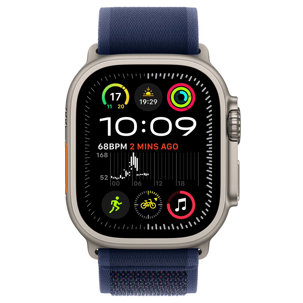 APPLE Watch Ultra 2 49mm Natural Titanium με Trail Loop Blue Medium/ Large Smartwatch - 2