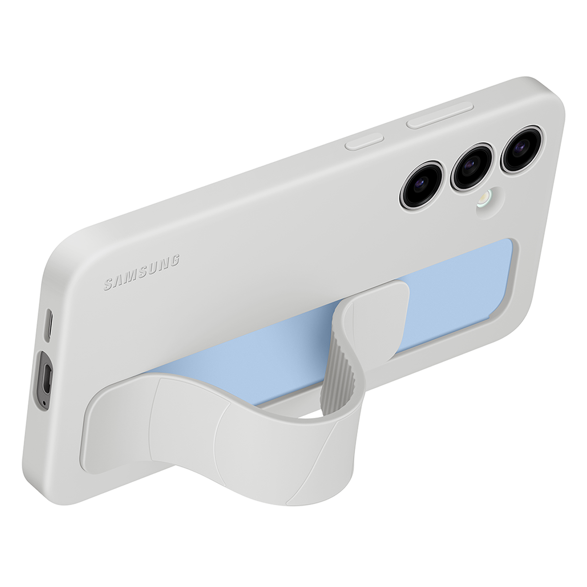 Θήκη Standing Cover SAMSUNG Galaxy S24 FE με Λουράκι Gray - 3