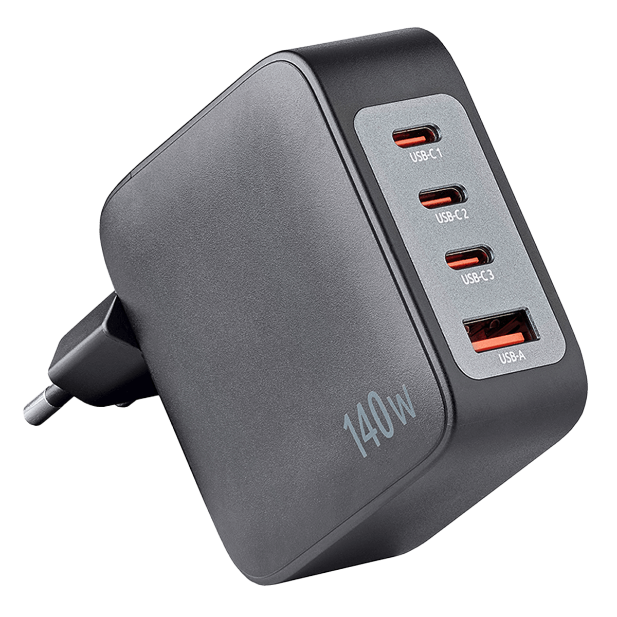 Φορτιστής Ταξιδίου INTENSO W140A3C με 4 Θύρες + Καλώδιο USB Type-C σε USB Type-C 140W Μαύρο - 2