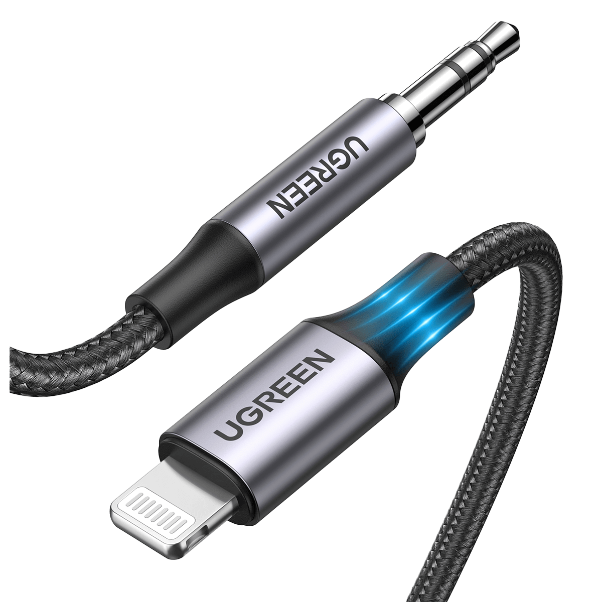 Αντάπτορας UGREEN US315 Lightning σε 3.5mm με μήκος 1m Μαύρο - 2