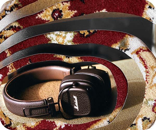 Bluetooth Headphones MARSHALL Major V Brown 100 battery