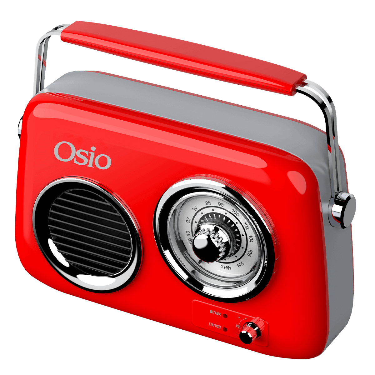 Φορητό Ραδιόφωνο OSIO OPR-3040B Κόκκινο - 4