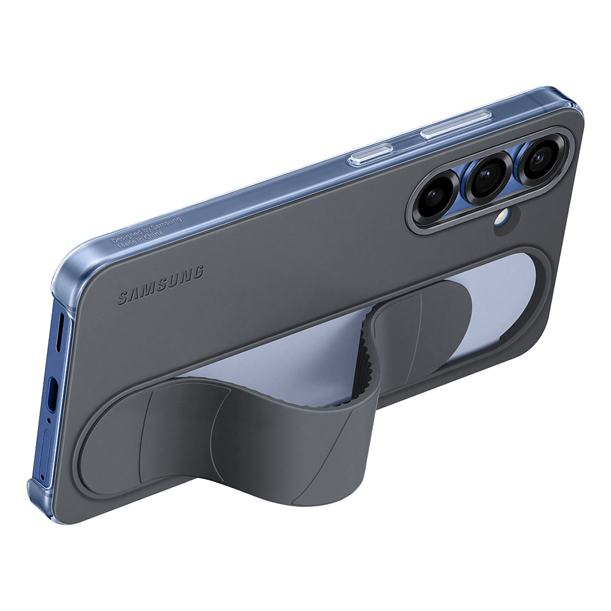 Θήκη Standing Cover SAMSUNG Galaxy S25 με Λουράκι Μαύρη - 2
