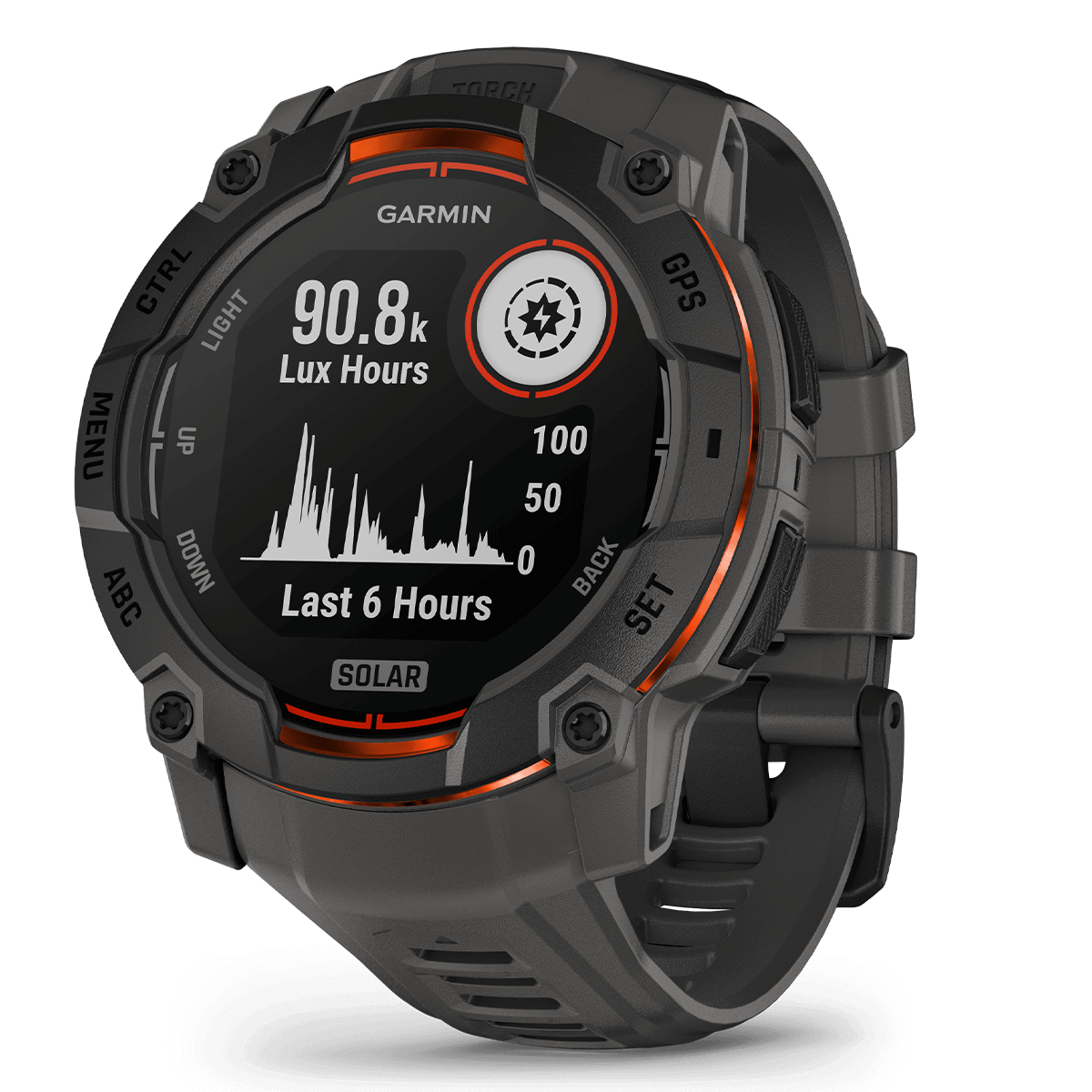 GARMIN Instinct 3 Series 50mm SOLAR Black with Charcoal Smartwatch - 3