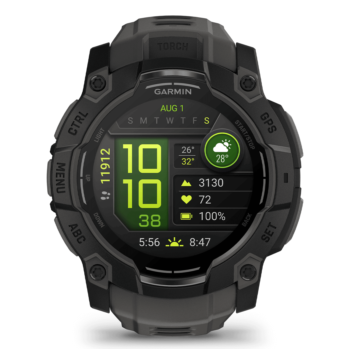 GARMIN Instinct 3 Series 50mm AMOLED Black with Charcoal Smartwatch