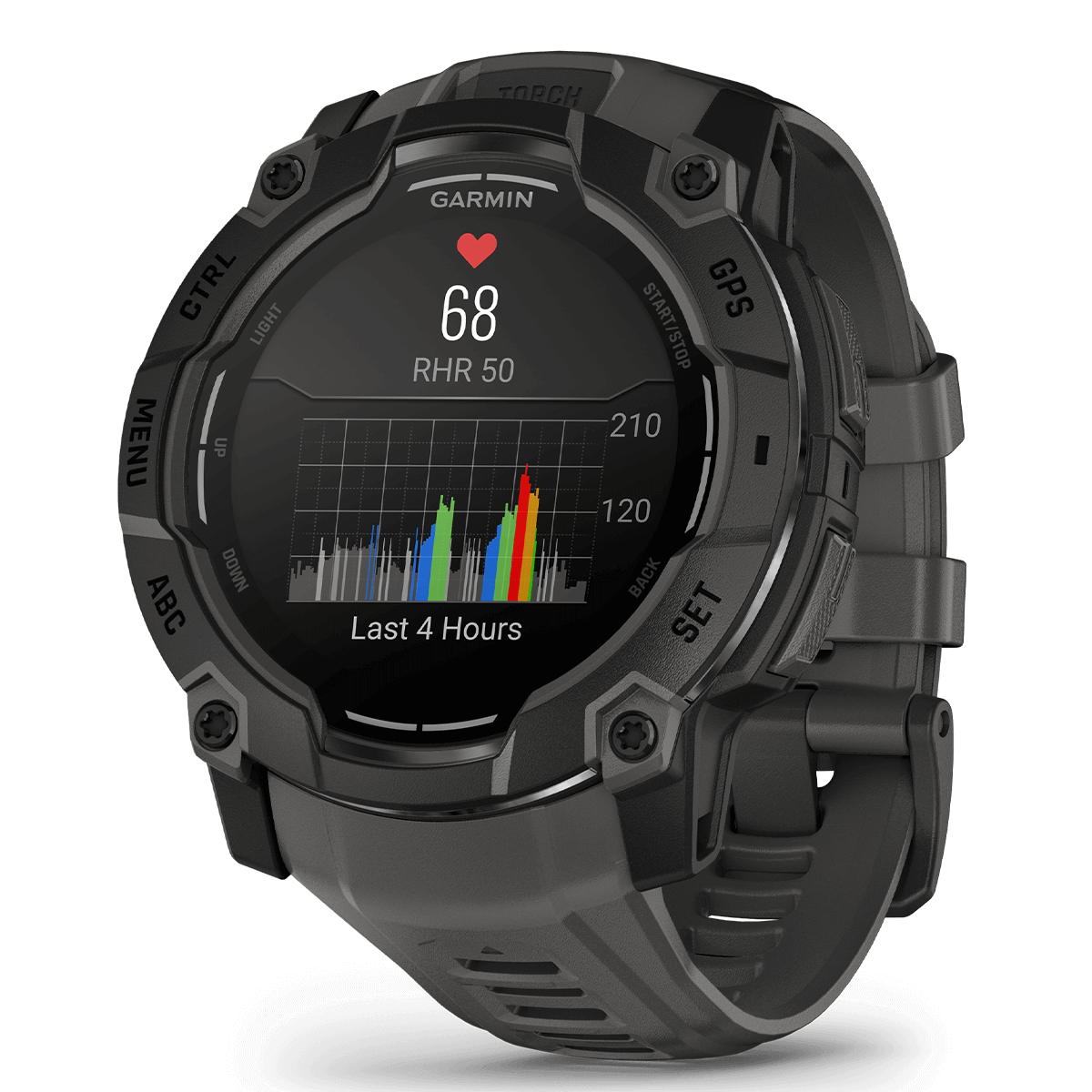 GARMIN Instinct 3 Series 50mm AMOLED Black with Charcoal Smartwatch - 3