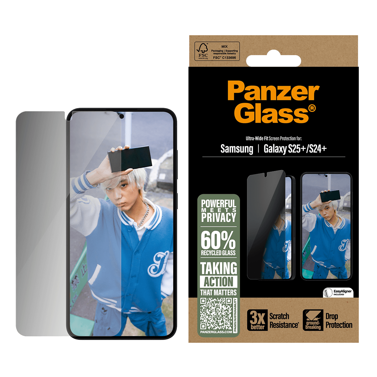 Γυαλί Προστασίας Οθόνης PANZERGLASS Ultra - Wide Fit Privacy για SAMSUNG Galaxy S24+/ S25+ - 5