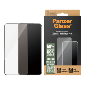 Γυαλί Προστασίας Οθόνης με Πλαίσιο PANZERGLASS Ultra - Wide Fit για XIAOMI Redmi Note 14 5G