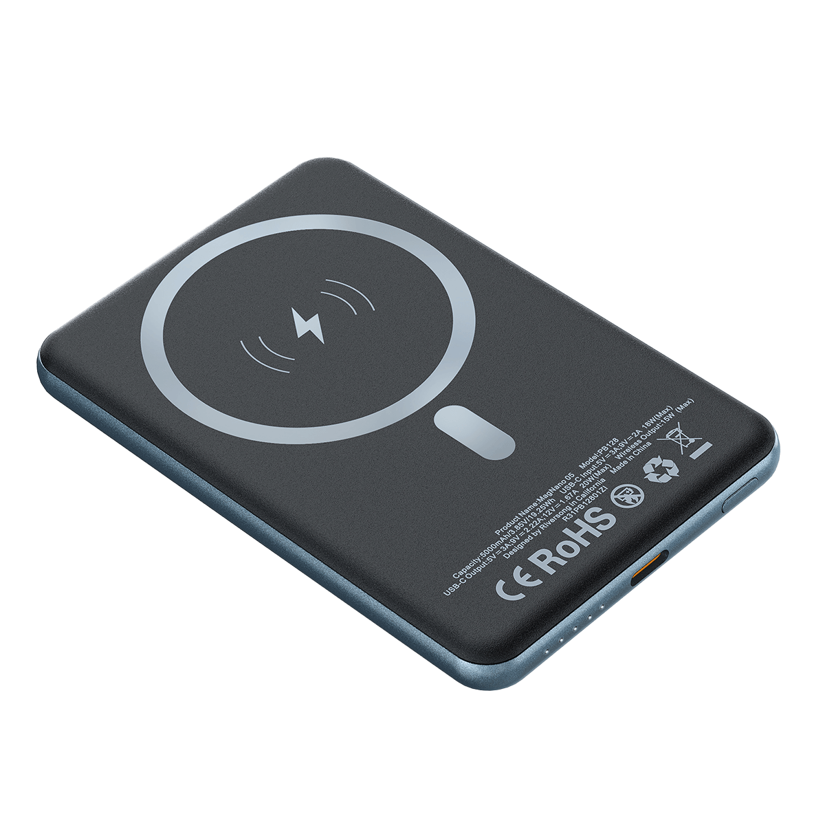 Powerbank RIVERSONG MagNano 5000mAh Γκρι - 3