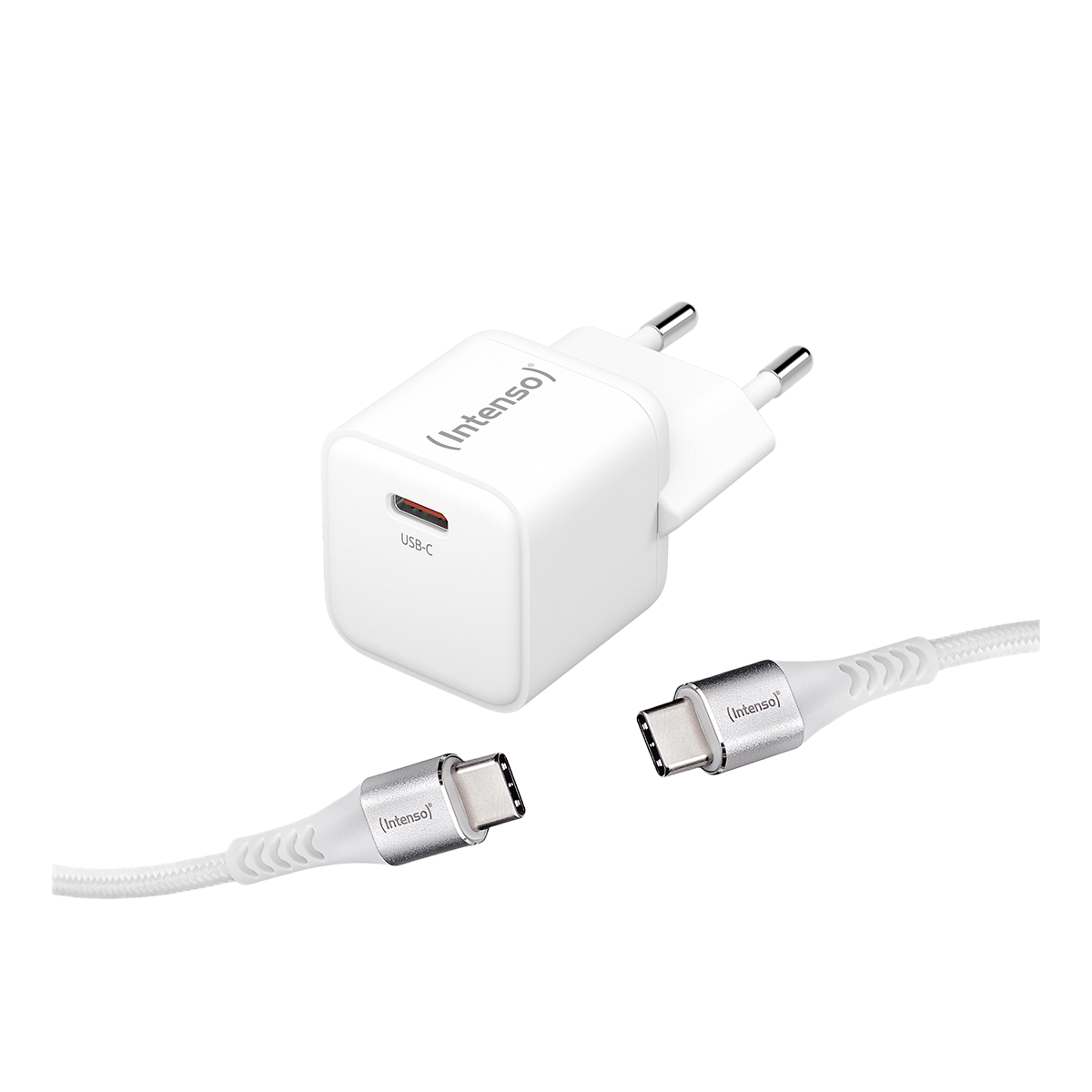 Φορτιστής Ταξιδίου INTENSO 30W Gan + Καλώδιο USB Type-C σε USB Type-C