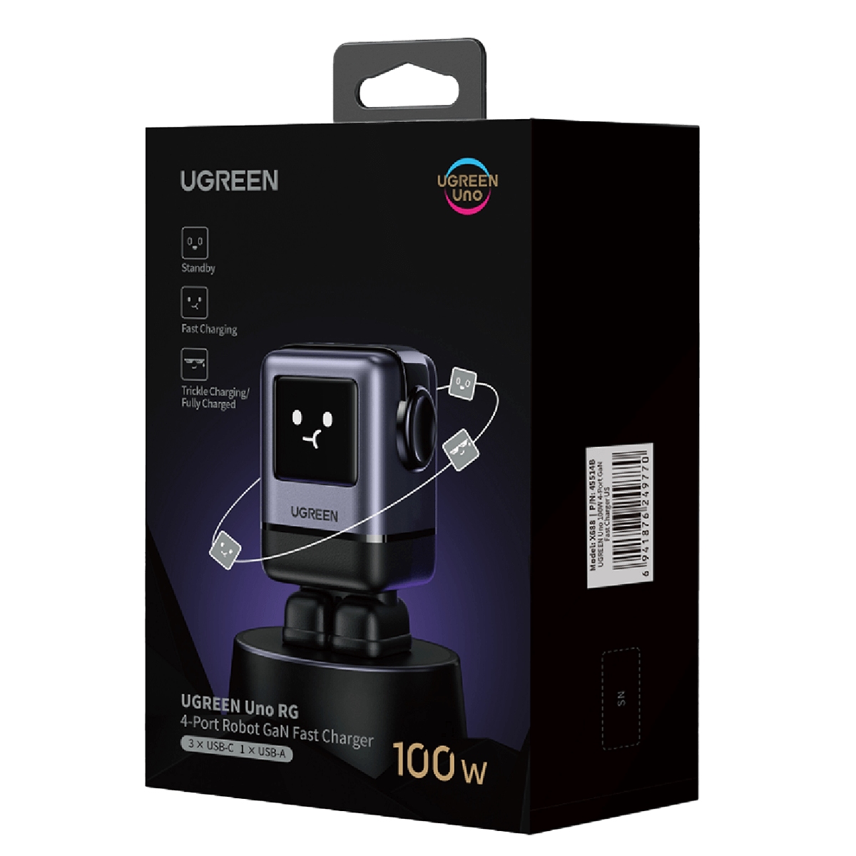Φορτιστής Ταξιδίου UGREEN 4Port GaN 100W  Γκρι - 3